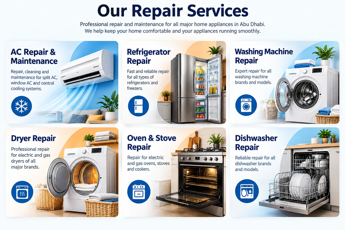AC and home appliance repair services in Abu Dhabi